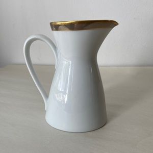 Vintage 80s Rosenthal Studio Linie small gold rim porcelain pitcher EVC